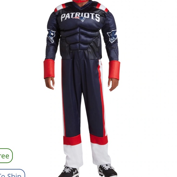 NWT Youth Navy New England Patriots Game Day Costume Size Large - Picture 10 of 10